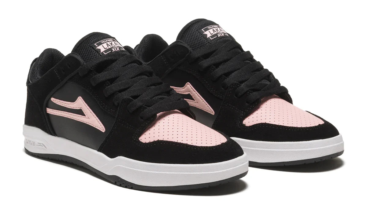 Lakai Shoes Telford Low - Black/Pink Suede - Bow Shock Marketplace