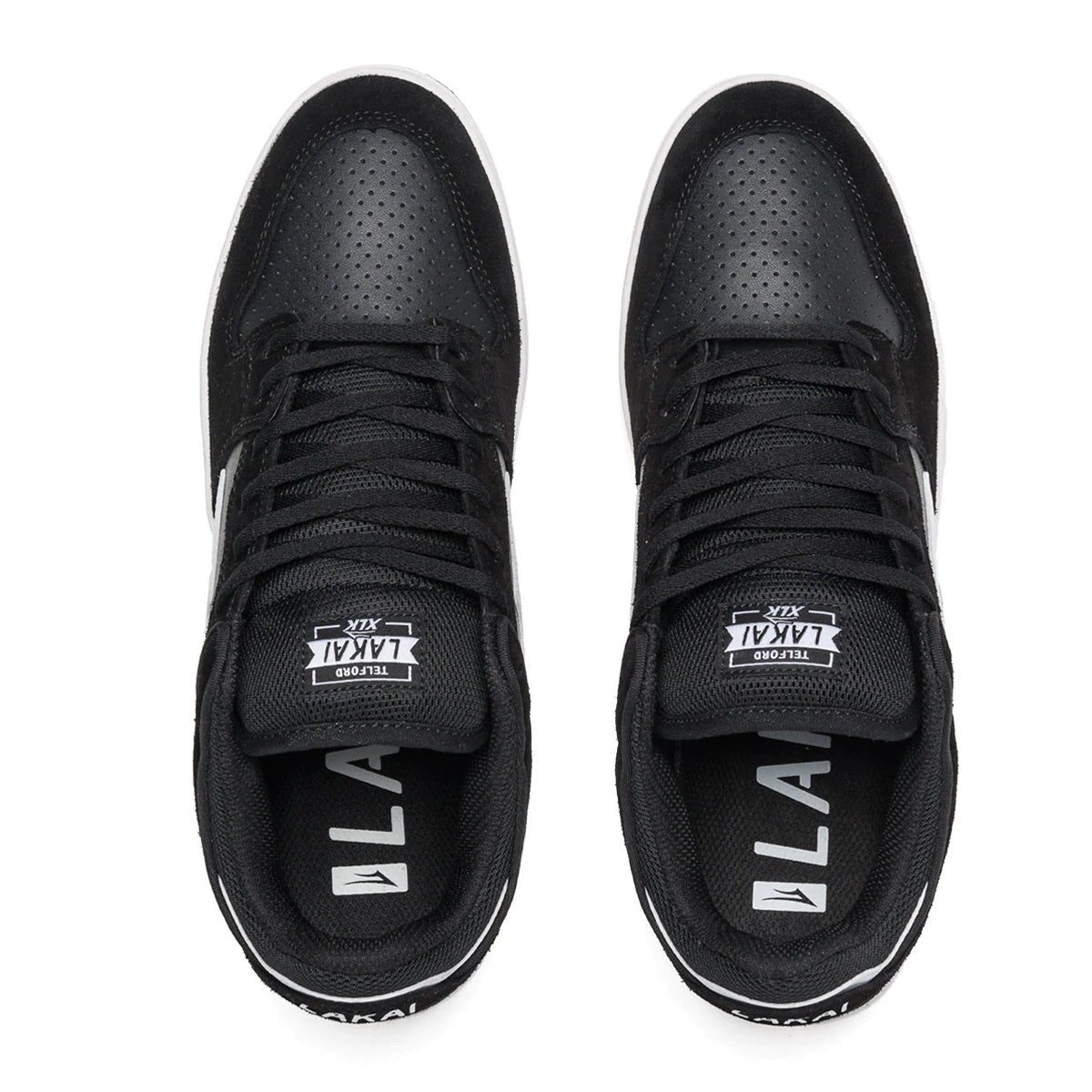 Lakai Shoes Telford Low - Black/White Suede - Bow Shock Marketplace