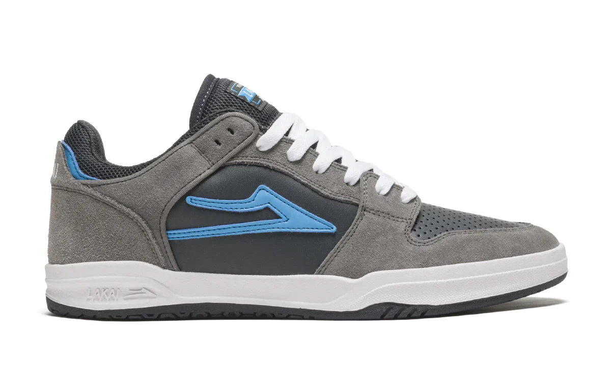 Lakai Shoes Telford Low - Grey/Cyan Suede - Bow Shock Marketplace