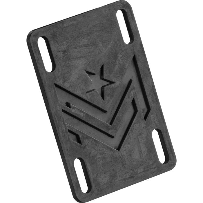 Mini Logo Rubber Risers 1/8" Black