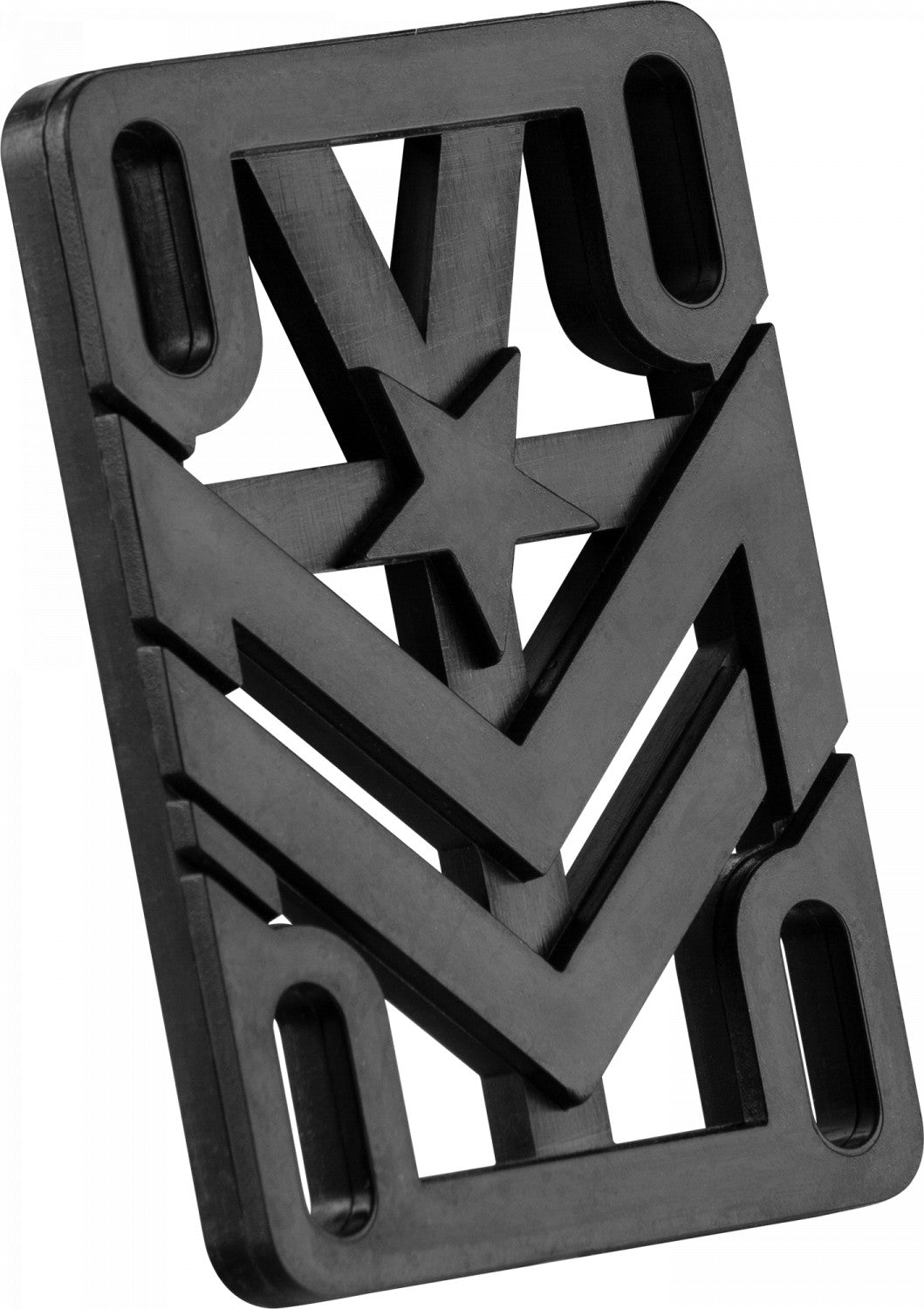 Mini Logo Rigid Riser Pads 1/4" - Black (Set of 2) - Bow Shock Marketplace