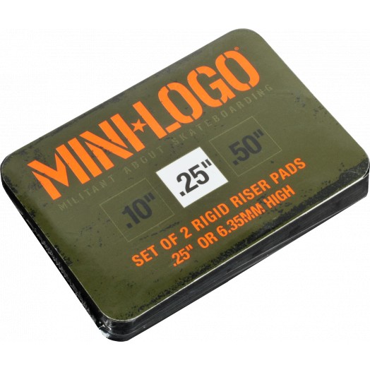 Mini Logo Rigid Riser Pads 1/4" - Black (Set of 2) - Bow Shock Marketplace