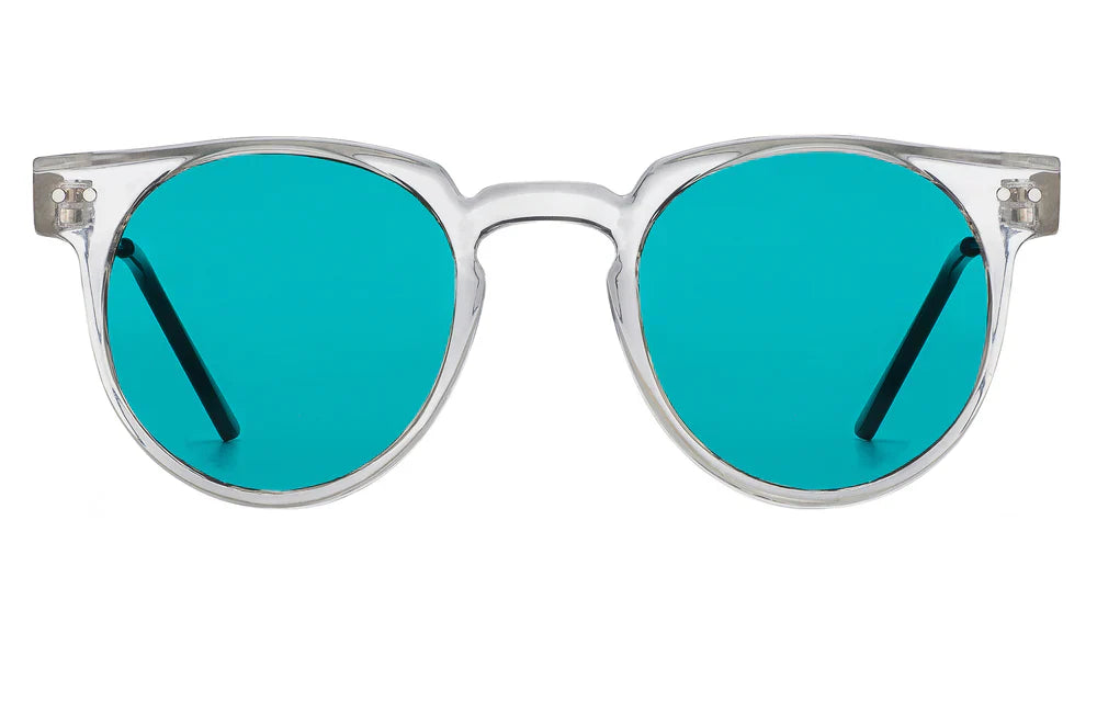 Spitfire Teddy Boy Sunglasses - Clear/Turquoise