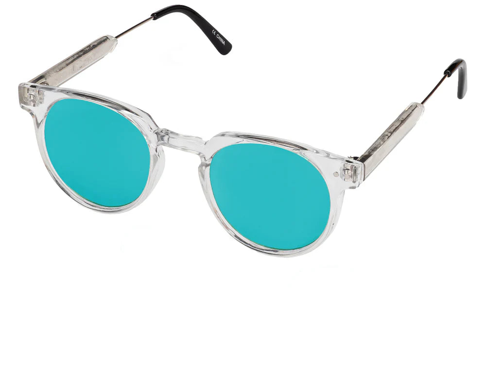 Spitfire Teddy Boy Sunglasses - Clear/Turquoise