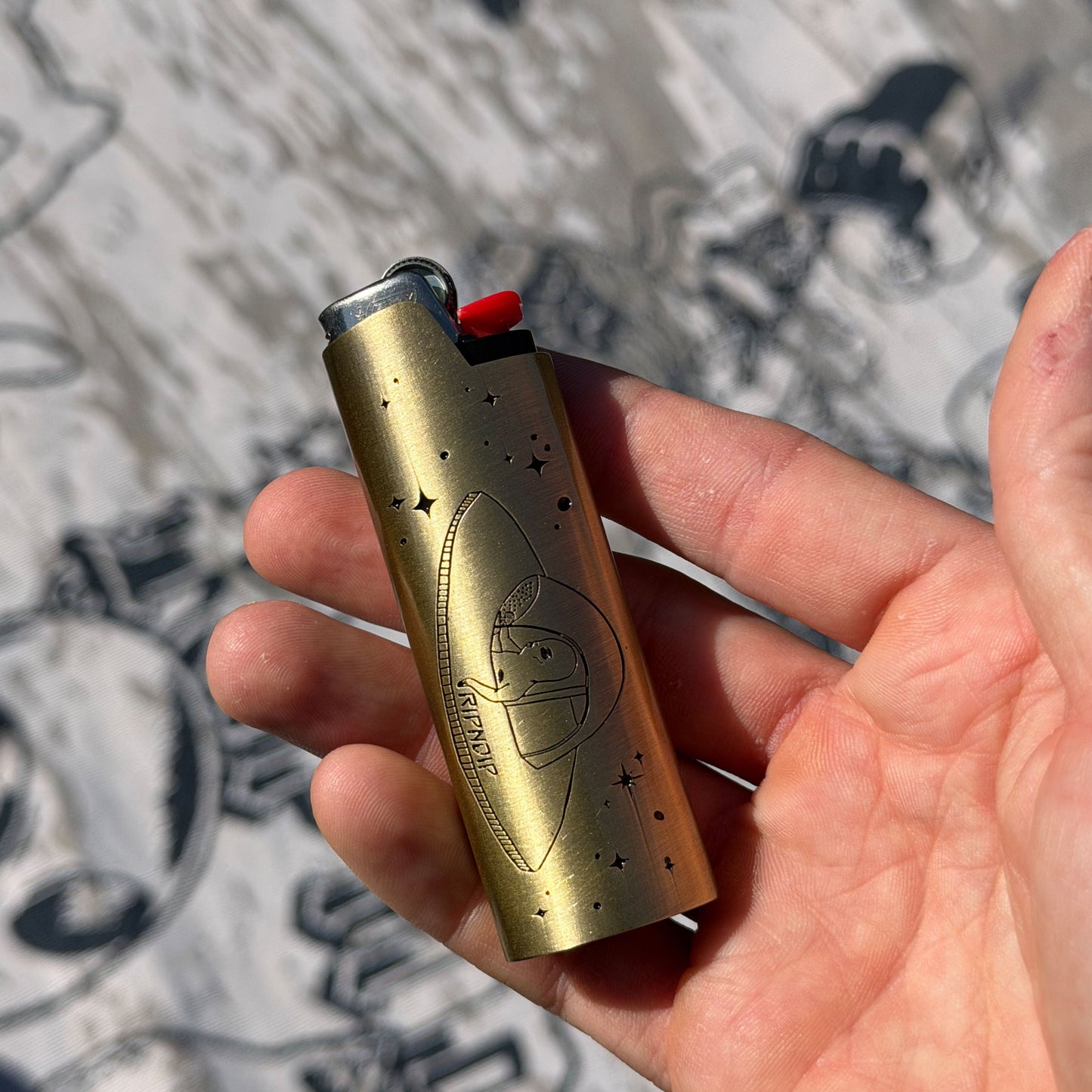 Same Shit Different Day Lighter Cover (Gold)