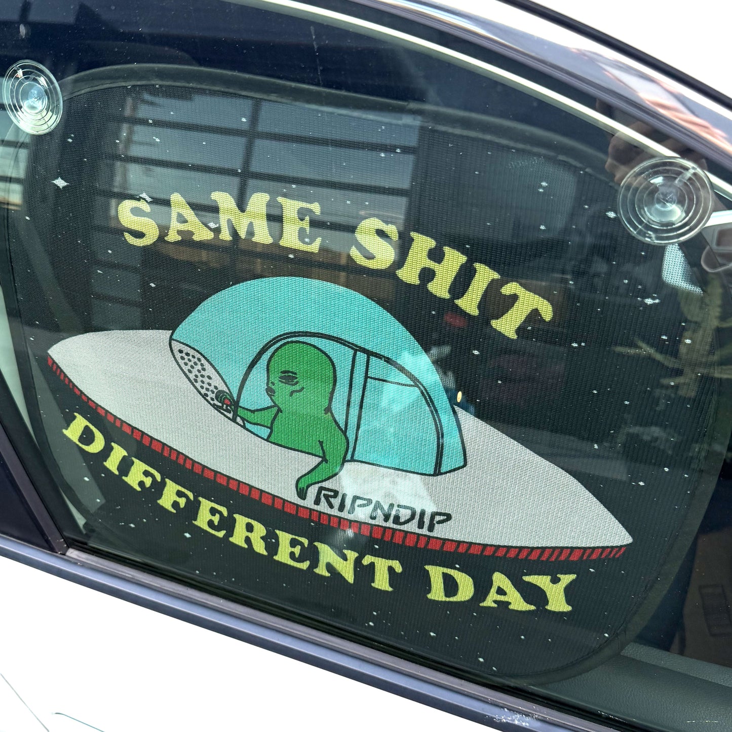 Same Shit Different Day Window Shade (Black)