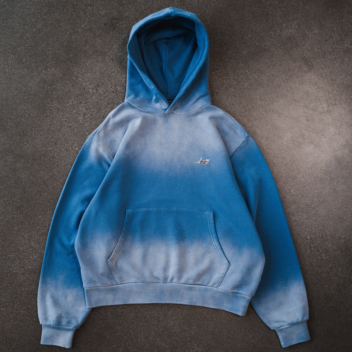 Castanza Hoodie (Light Blue Faded Wash)