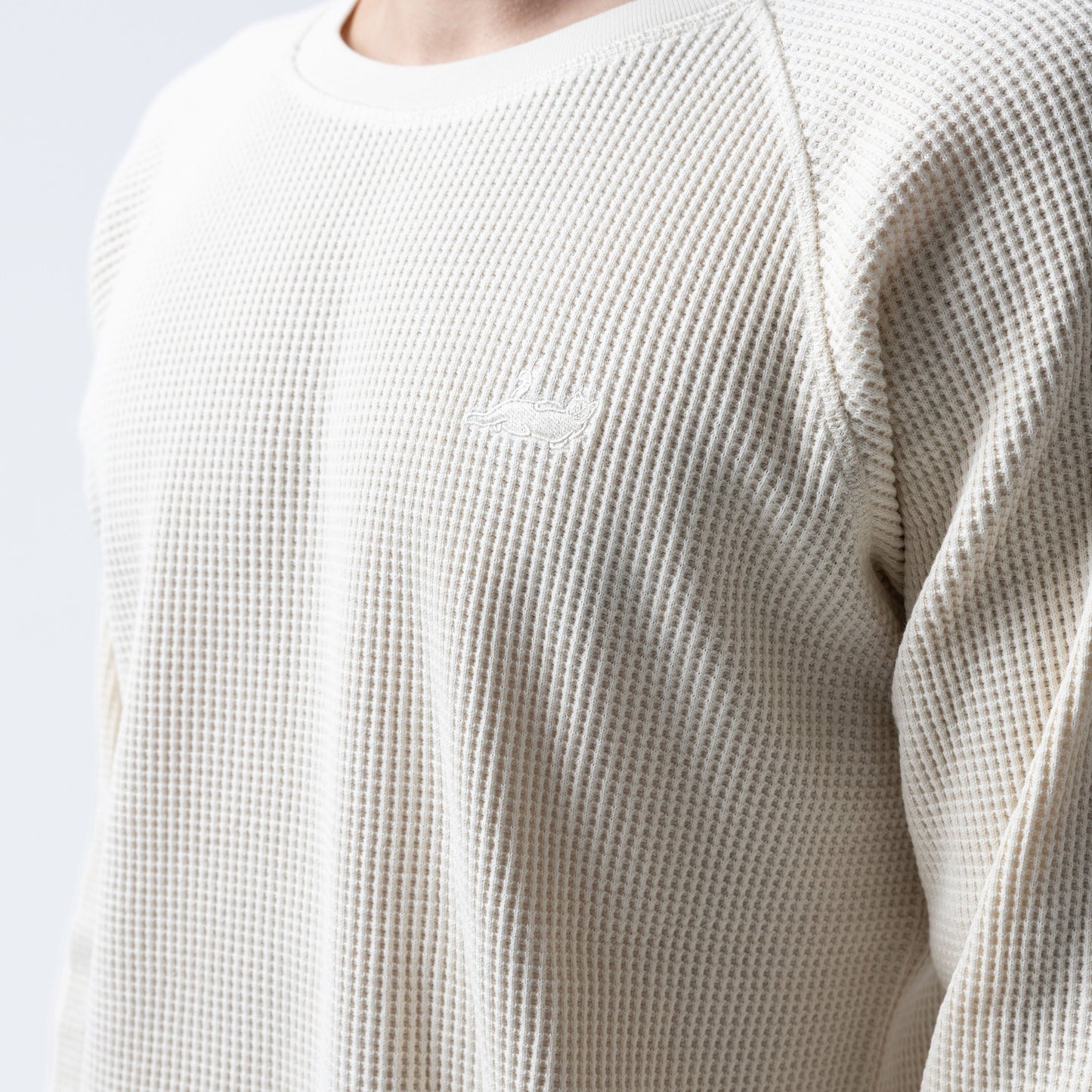 Castanza Waffle Knit Long Sleeve (Off-White)