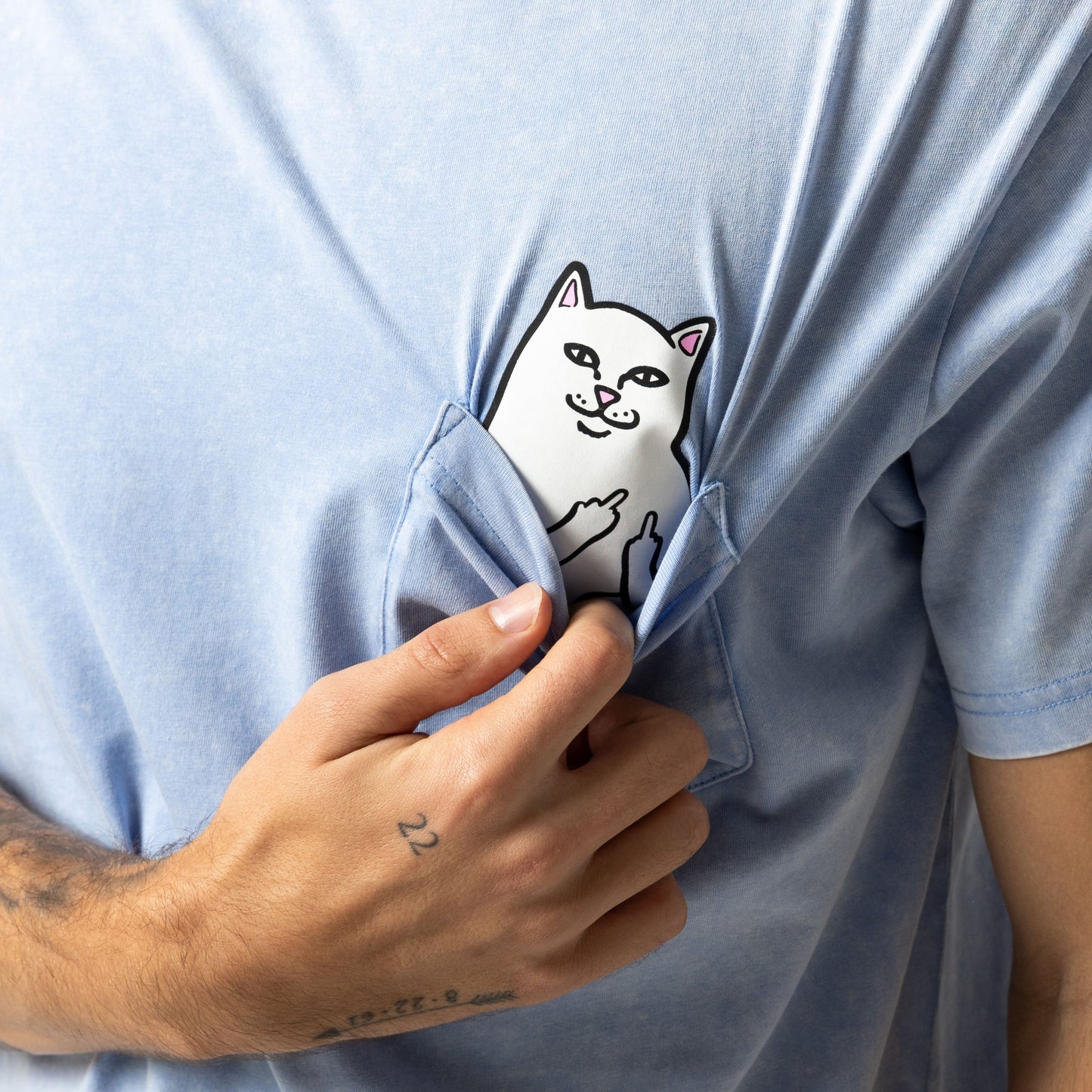 Lord Nermal Pocket Tee (Power Blue Vintage Wash)