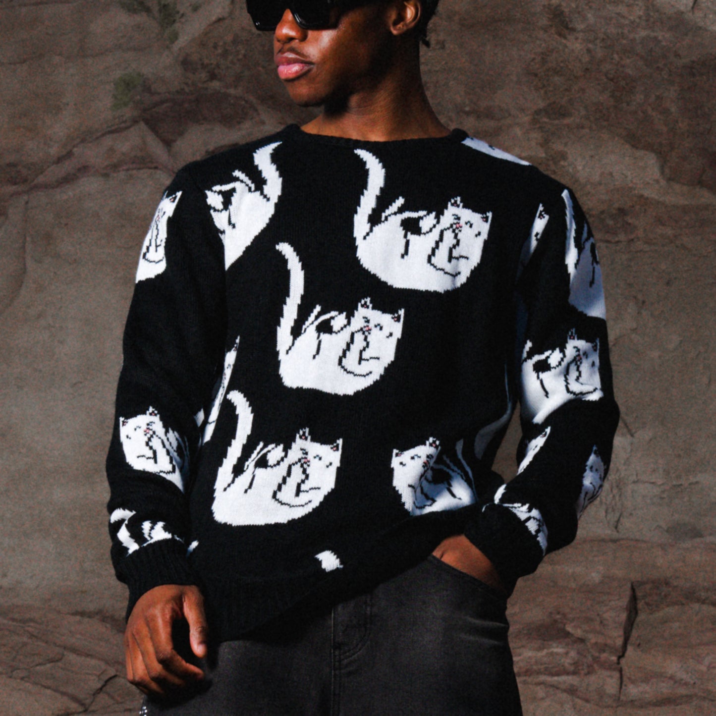 Falling For Nermal Knit Sweater (Black)