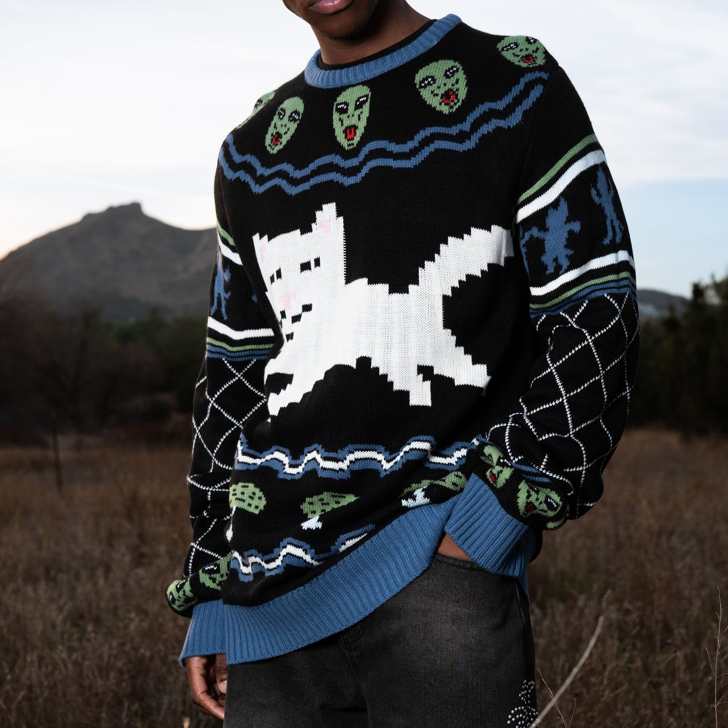 Out Of This World Knit Sweater (Black)