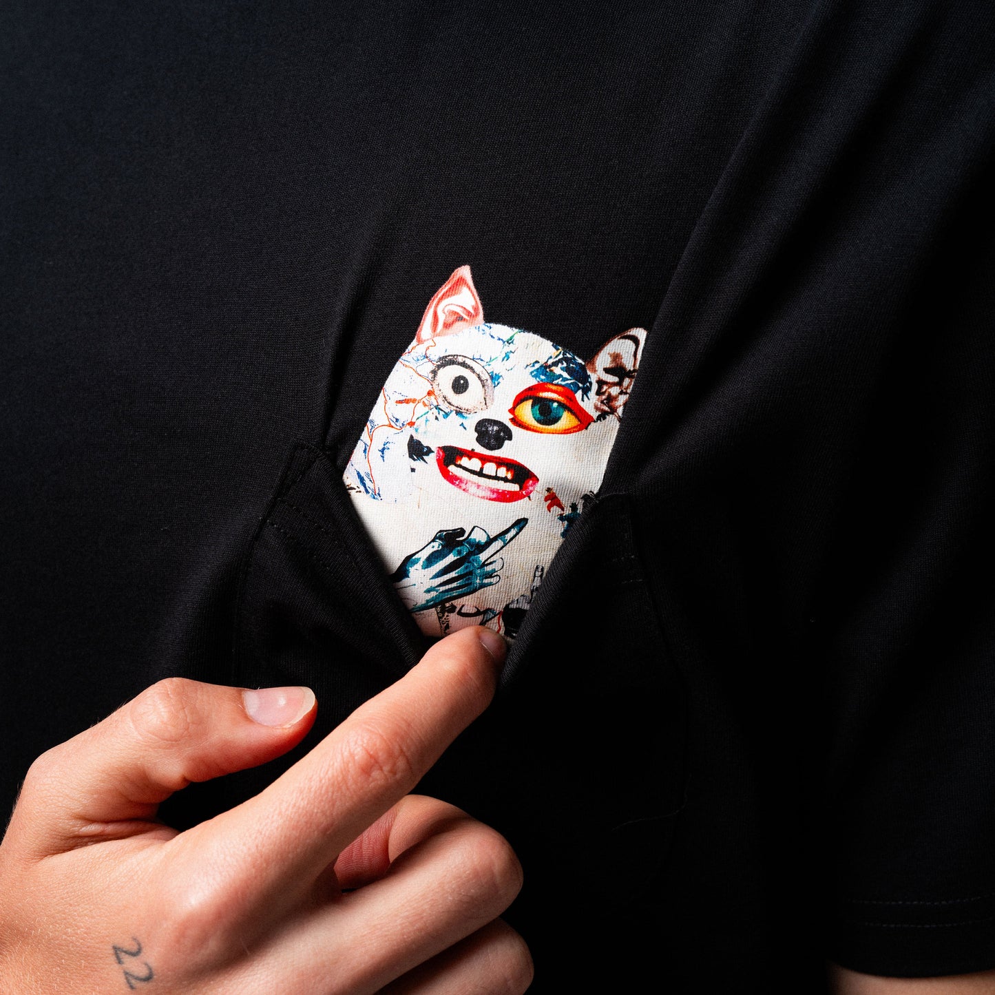 Lord Nermal Collage Pocket Tee (Black)