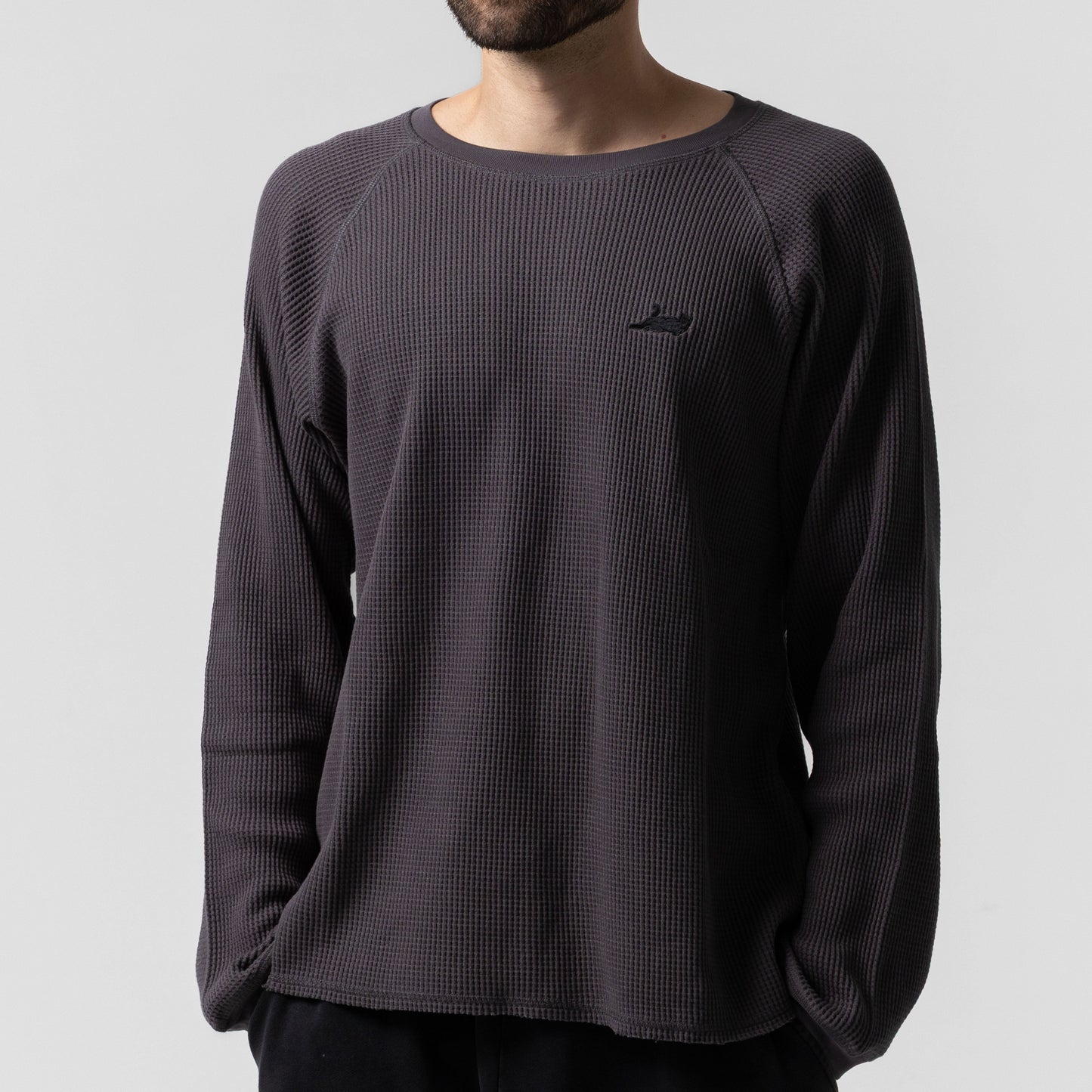 Castanza Waffle Knit Long Sleeve (Charcoal)