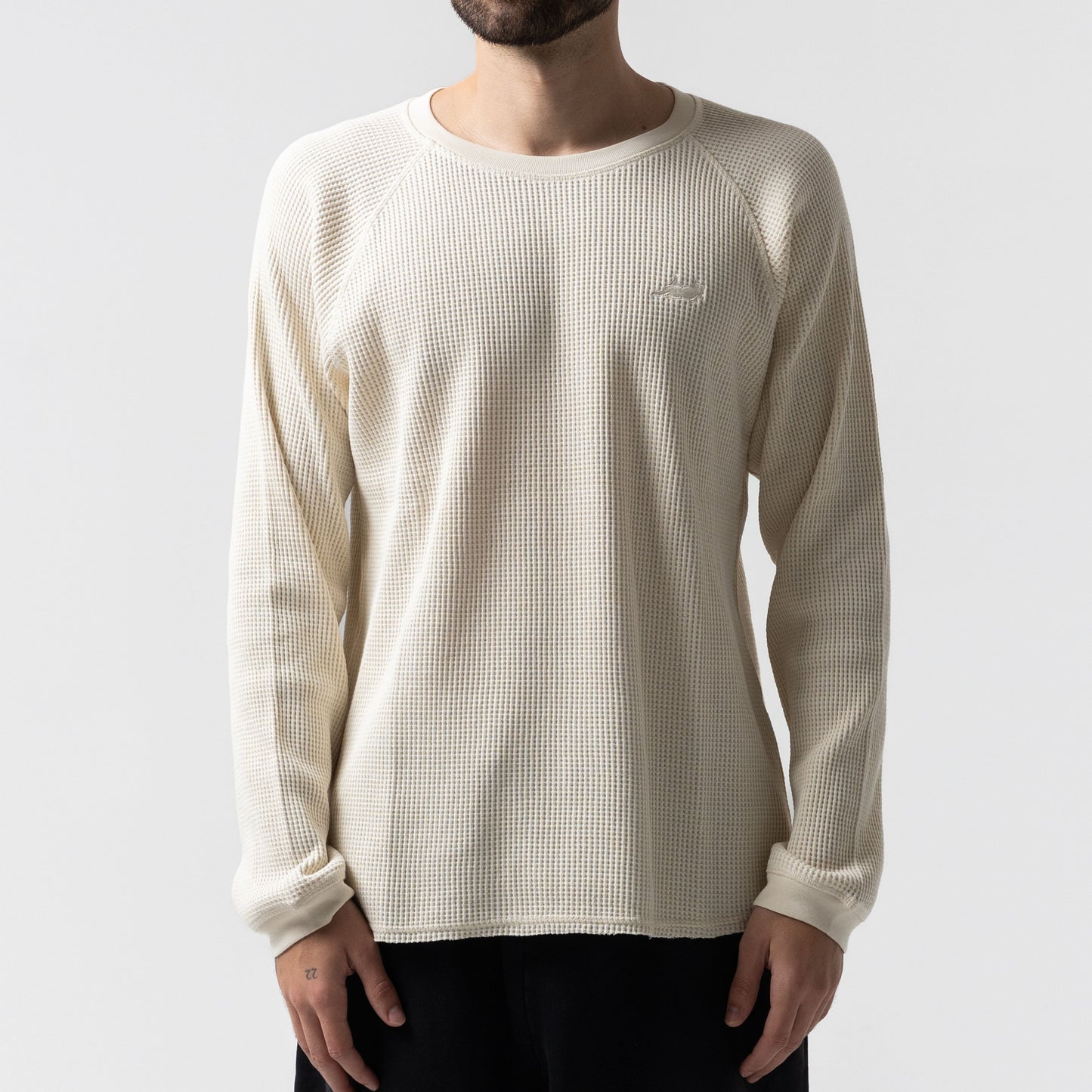 Castanza Waffle Knit Long Sleeve (Off-White)