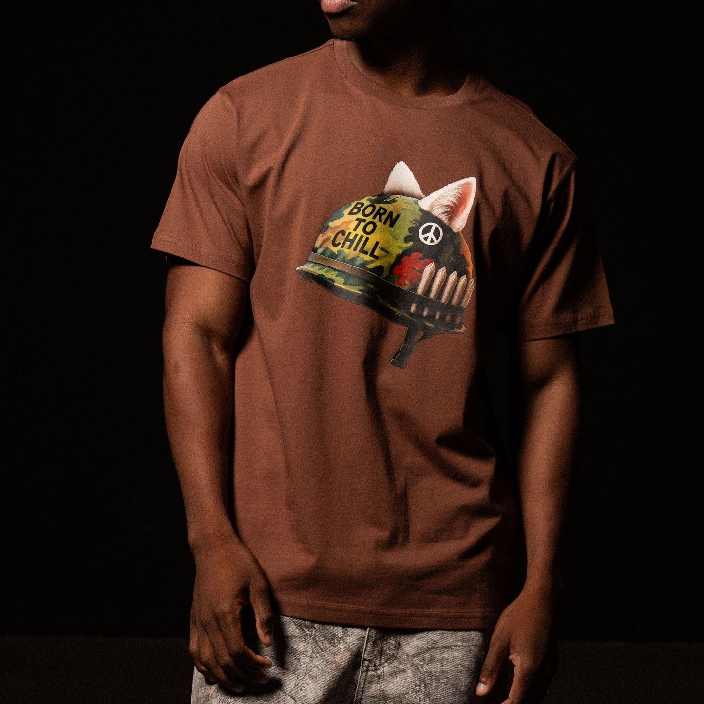Born To Chill Tee (Brown)