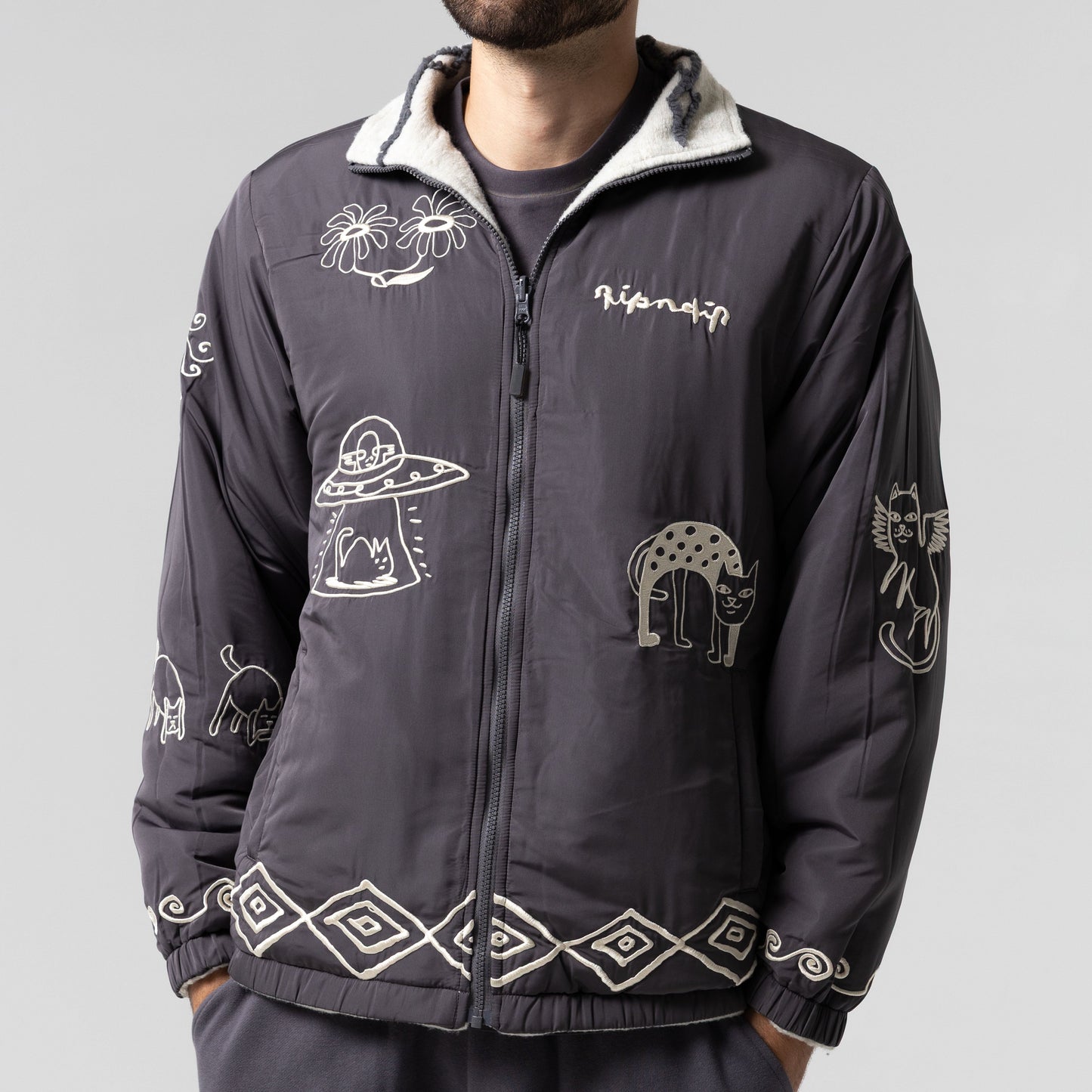 Blonded Reversible Jacket (Sand / Charcoal)
