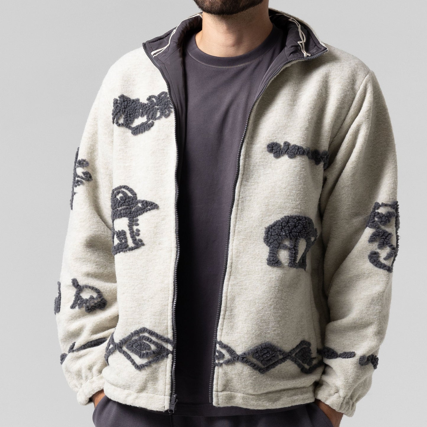 Blonded Reversible Jacket (Sand / Charcoal)