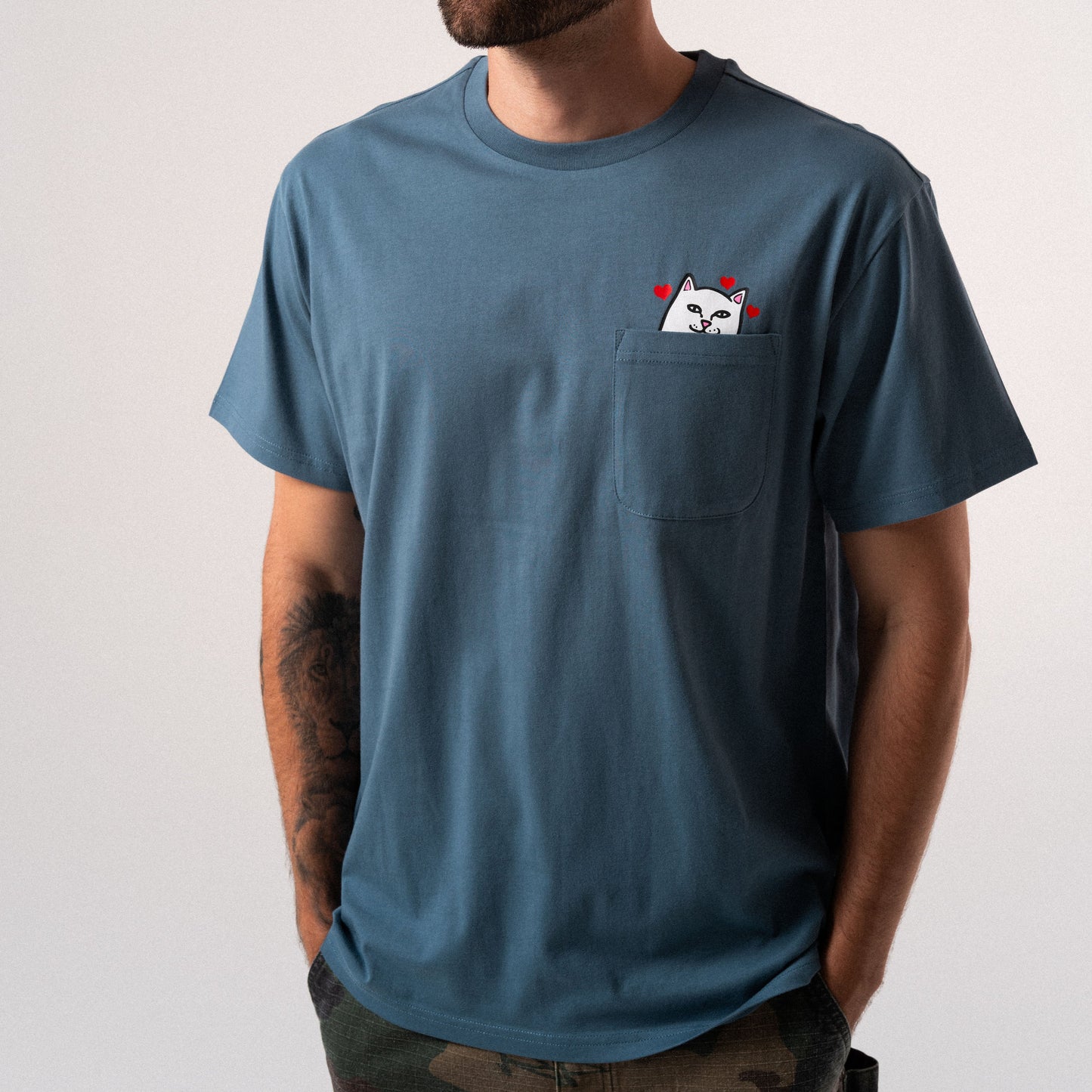 Nermal Loves Pocket Tee (Slate)