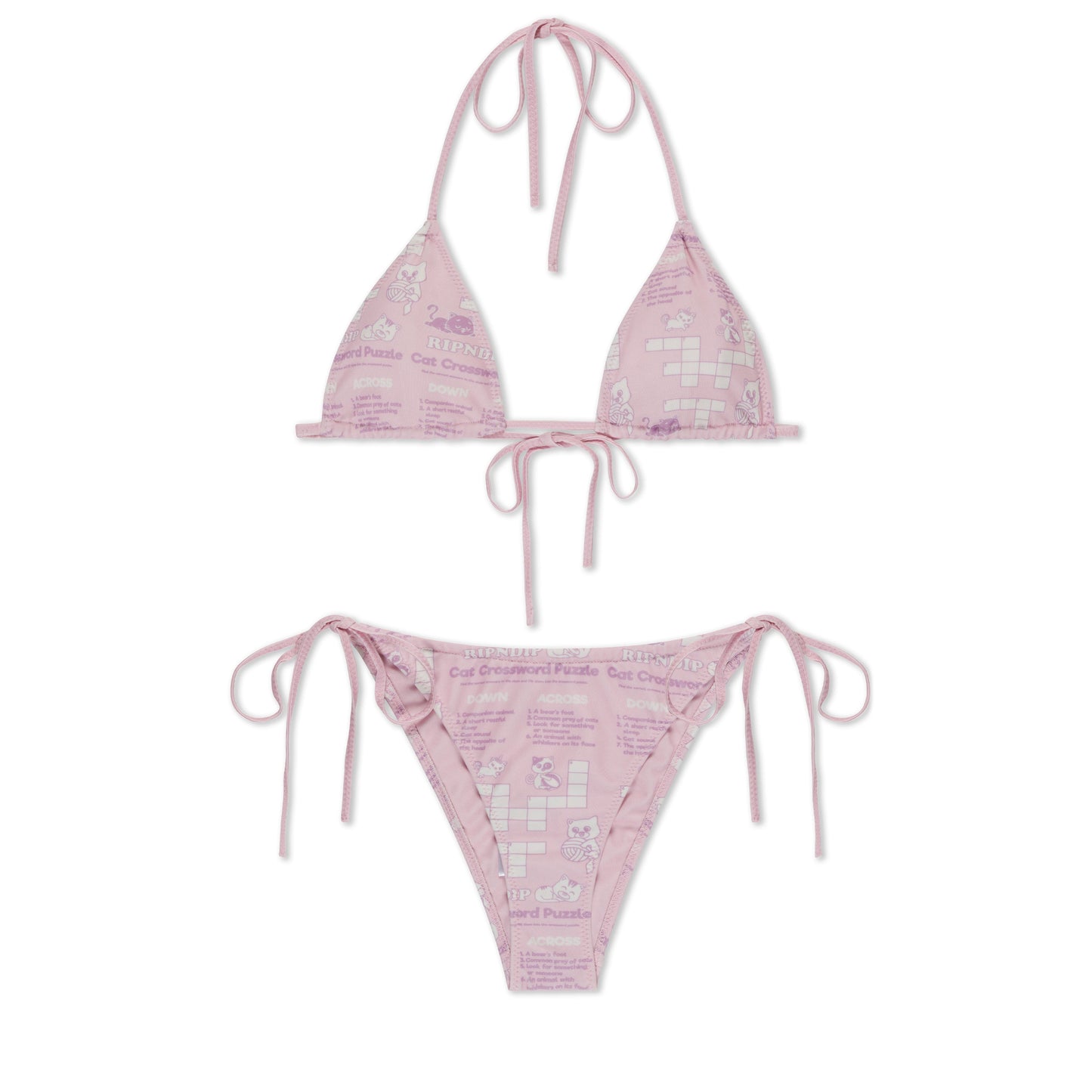 Crossword 2PC Bikini Set (Pink)