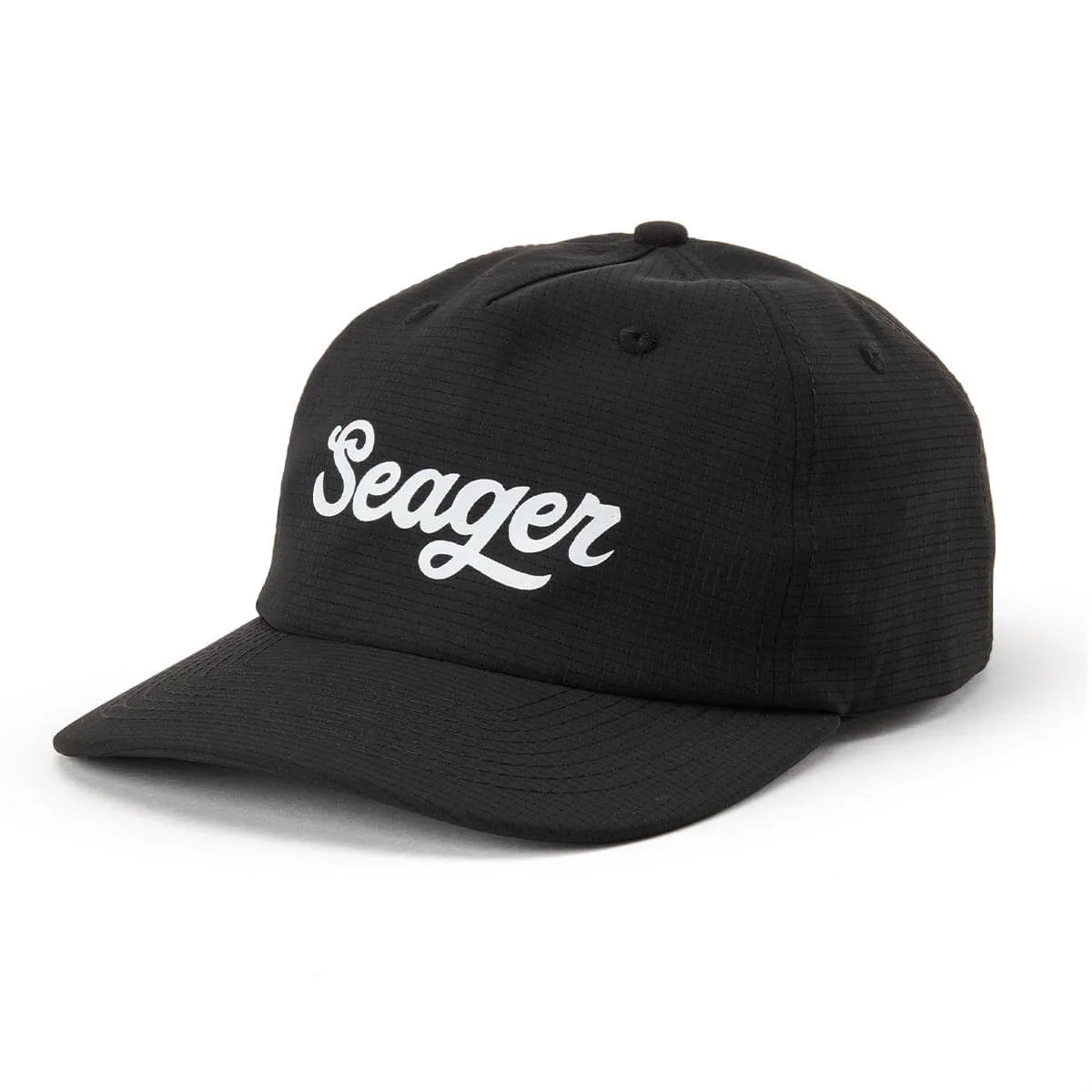 Seager Uphill Tech Black Strapback Hat