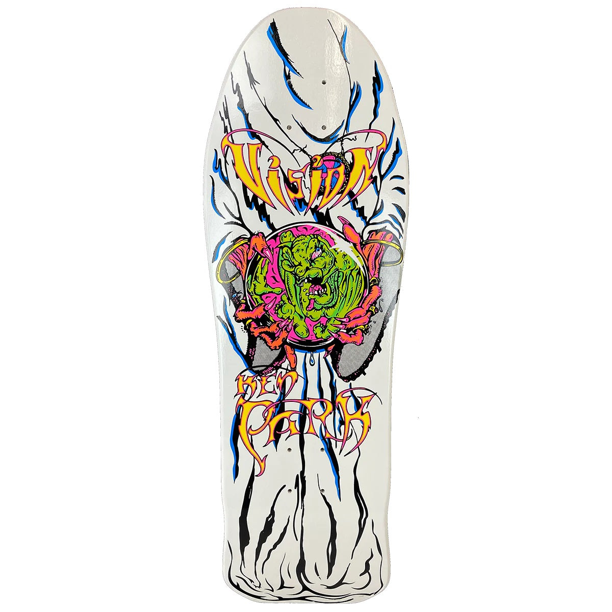 Vision Ken Park Crystal Ball Skateboard Deck - 9.75″ White - Bow Shock Marketplace
