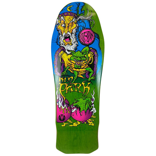 Vision Ken Park Wizard Skateboard Deck - 10″ Green Stain - Bow Shock Marketplace
