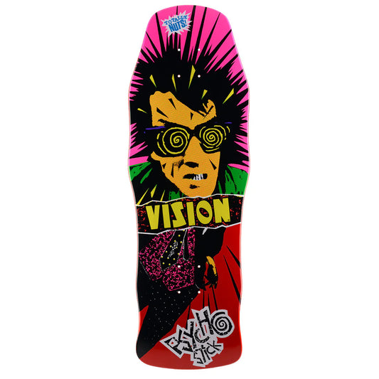 Vision Original Psycho Stick Skateboard Deck - 10″ Red - Bow Shock Marketplace
