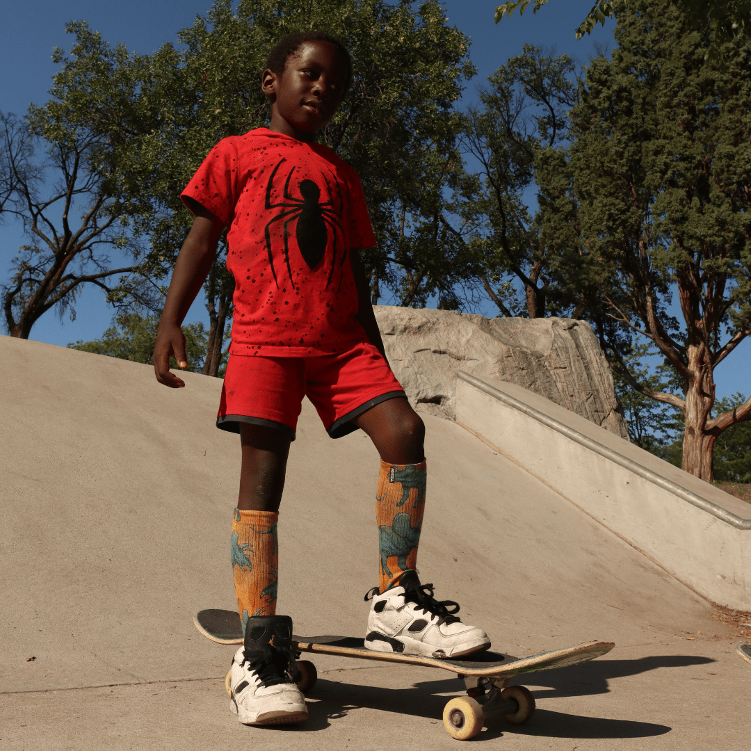 Colby Phillips Triceratops Youth Crew Socks