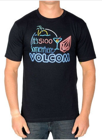 Volcom Tee Five Oclock Somewhere - Black - Bow Shock Marketplace