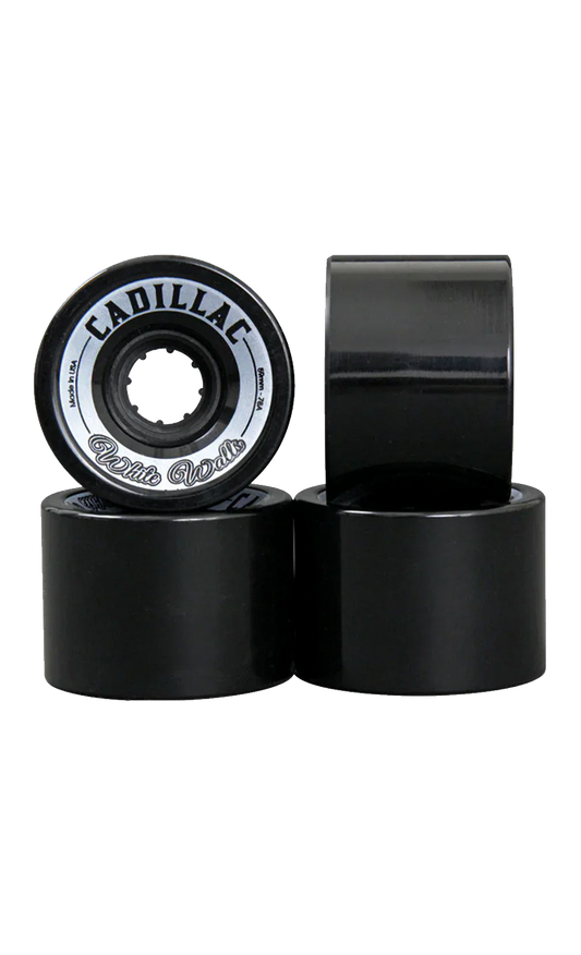 Cadillac White Walls Black 59mm 78A Skateboard Cruiser Wheels