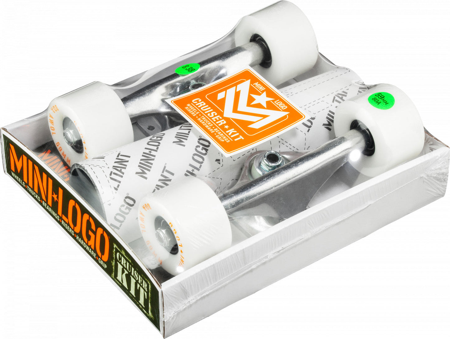 MINI LOGO CRUISER KIT 59MM X 80A 8.38" (WHITE WHEELS) - Bow Shock Marketplace