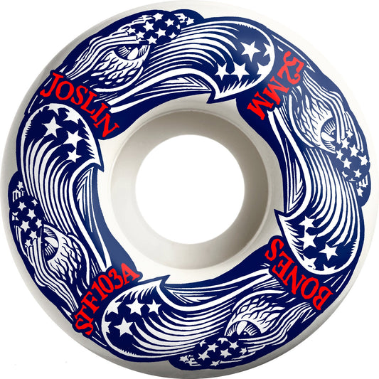 Bones STF Pro Joslin Freedom Foursome V1 Standard 52mm 103a Wheels - White (Set of 4)
