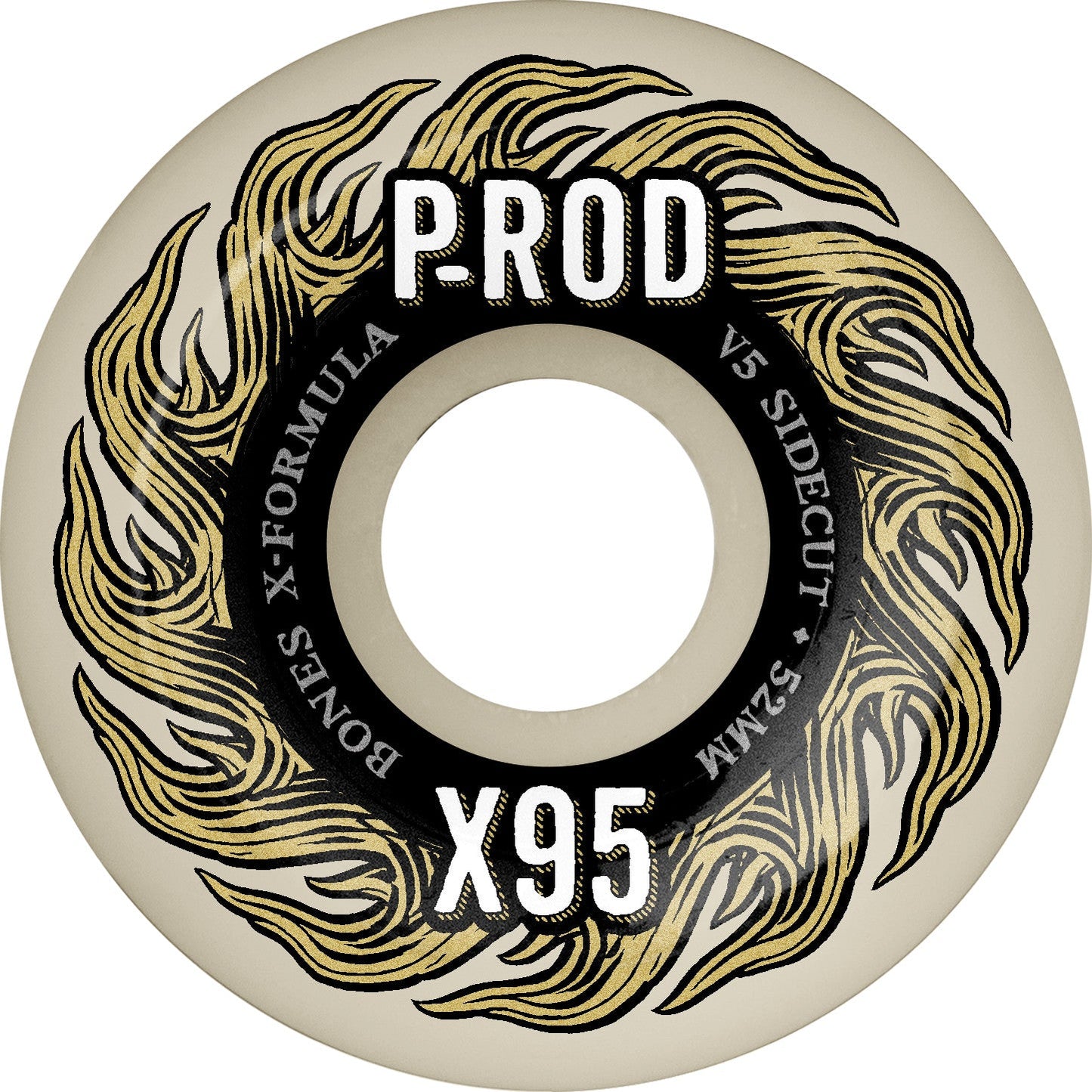 Bones X-Formula P-Rod Pro V5 Sidecut 52mm 95a Wheels - White (Set of 4) - Bow Shock Marketplace