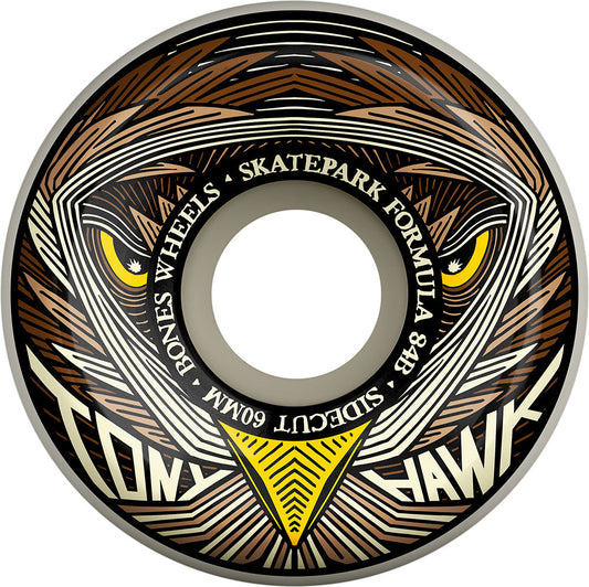 Bones SPF Tony Hawk Night Hawk P5 Sidecut 60mm 104a Wheels - White (Set of 4)