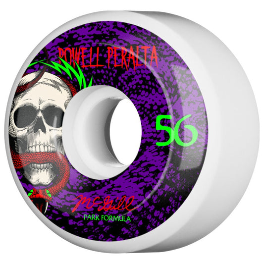 Powell Peralta Wheels McGill Skull and Snake 56mm 104a - White (Set of 4) - Bow Shock Marketplace