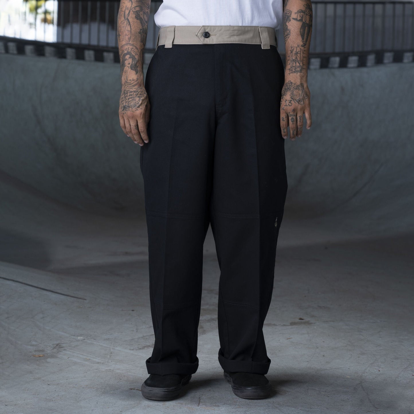 Dickies Ronnie Sandoval Double Knee Pants - Black/Desert Sand Color Block - Bow Shock Marketplace