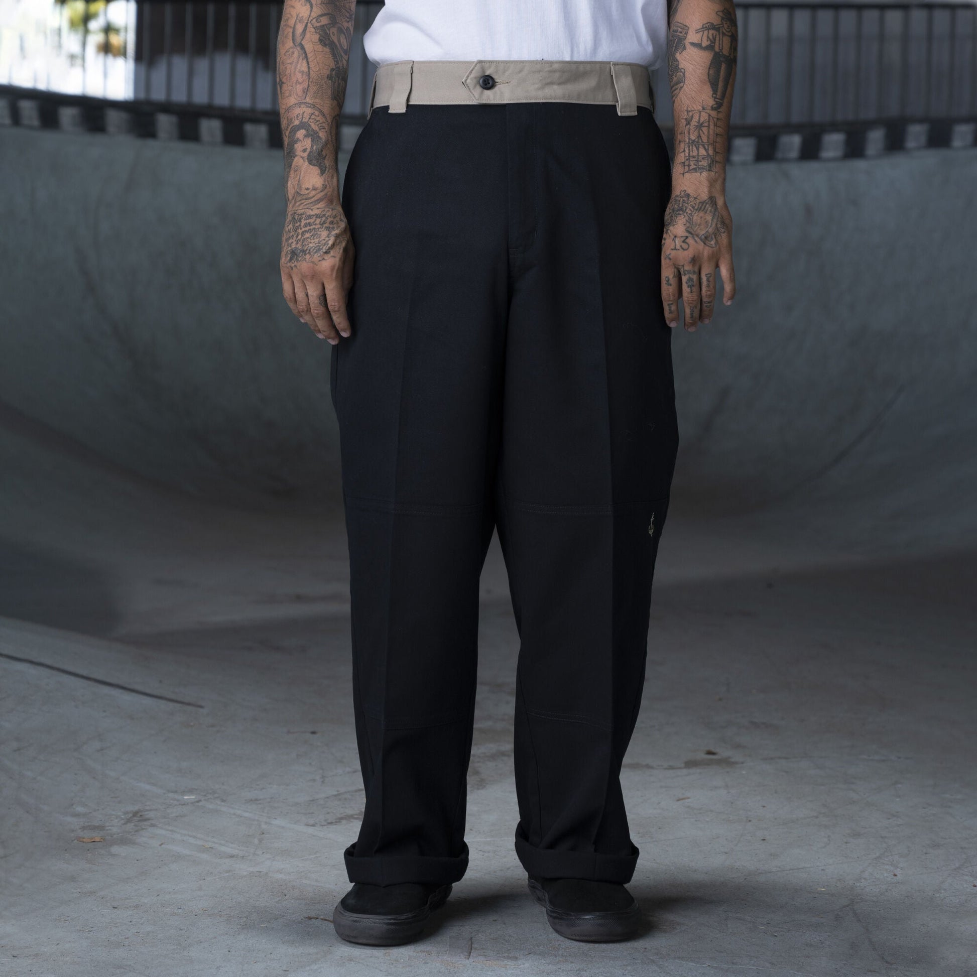 Dickies Ronnie Sandoval Double Knee Pants - Black/Desert Sand Color Block - Bow Shock Marketplace