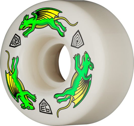 Powell Peralta Dragon Formula Nano Rats Wheels 52x34mm 93A - Off White (Set of 4) - Bow Shock Marketplace