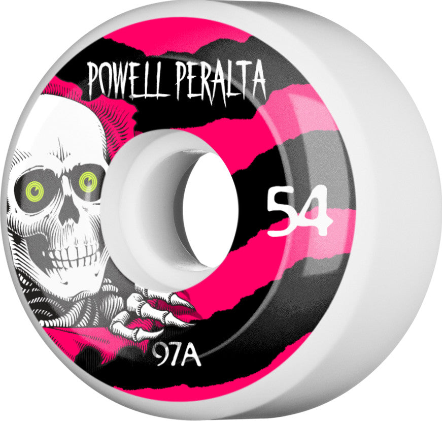 Powell Peralta Wheels Ripper 54mm 97a - White (Set of 4) - Bow Shock Marketplace