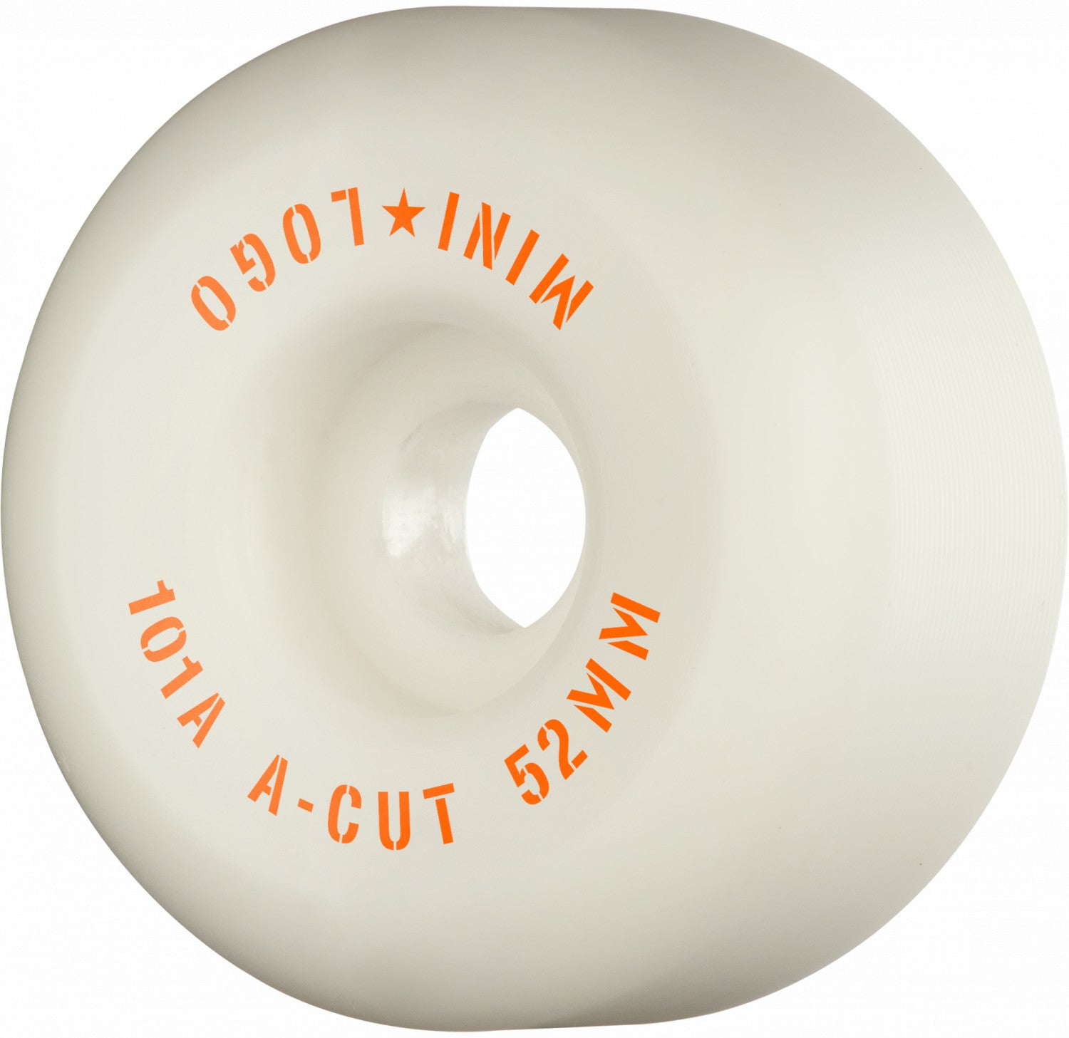 Mini Logo Wheels A-Cut "2" 52mm 101a - White (Set of 4) - Bow Shock Marketplace