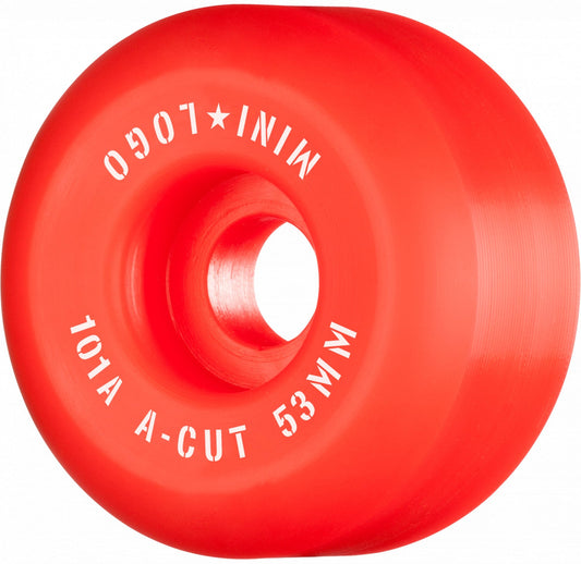 Mini Logo Wheels A-Cut "2" 53mm 101a - Red (Set of 4) - Bow Shock Marketplace
