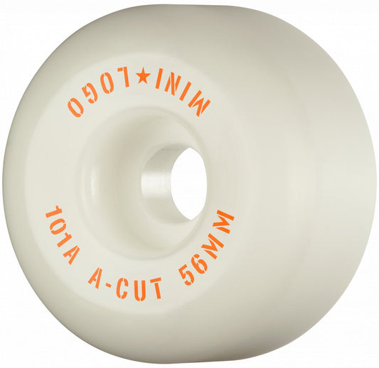 Mini Logo Wheels A-Cut "2" 56mm 101a - White (Set of 4) - Bow Shock Marketplace