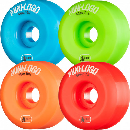 Mini Logo Wheels A-Cut 54mm 101a - Multi (Set of 4) - Bow Shock Marketplace