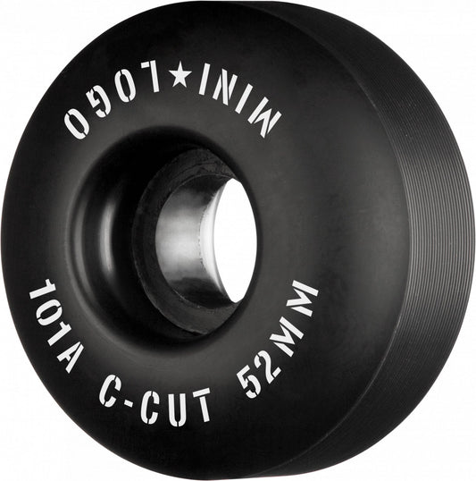Mini Logo Wheels C-Cut "2" 52mm 101a - Black (Set of 4) - Bow Shock Marketplace