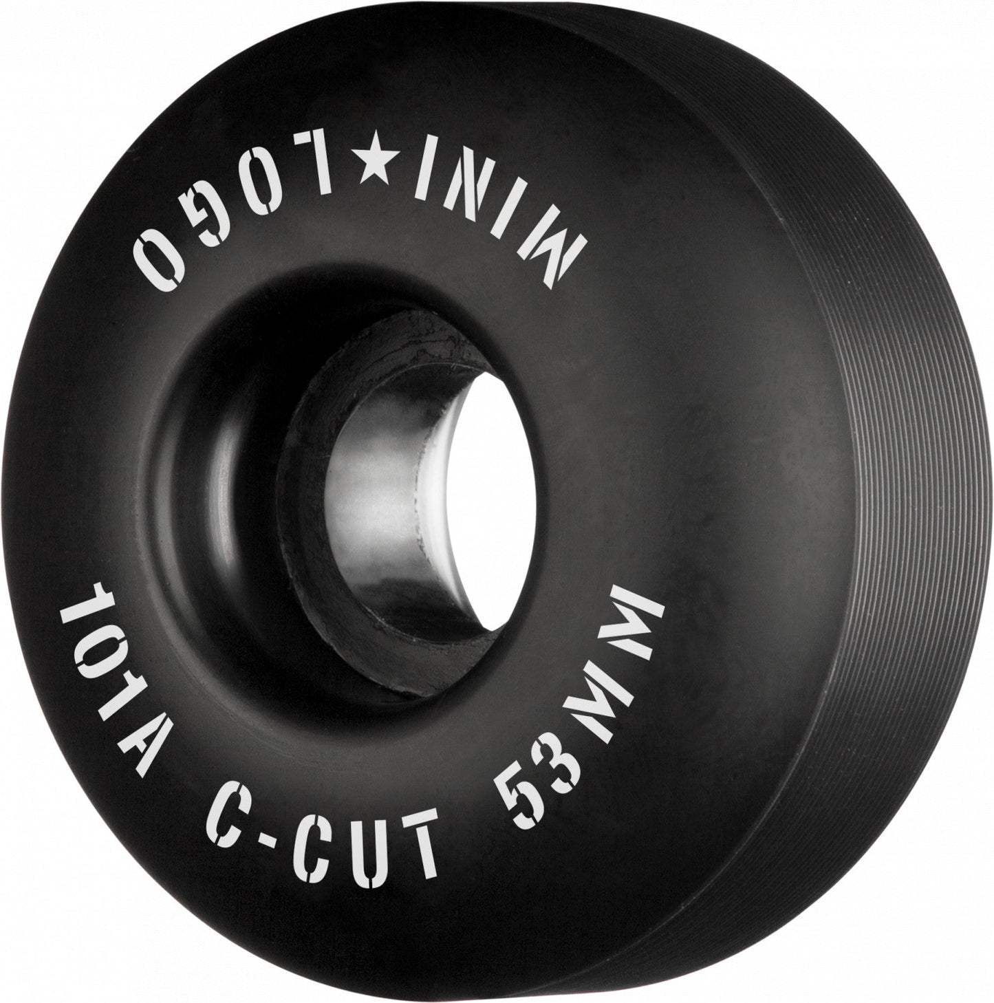 Mini Logo Wheels C-Cut "2" 53mm 101a - Black (Set of 4) - Bow Shock Marketplace