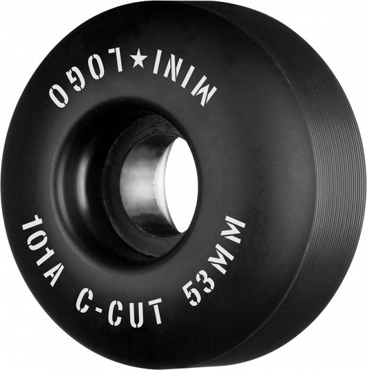 Mini Logo Wheels C-Cut "2" 53mm 101a - Black (Set of 4) - Bow Shock Marketplace