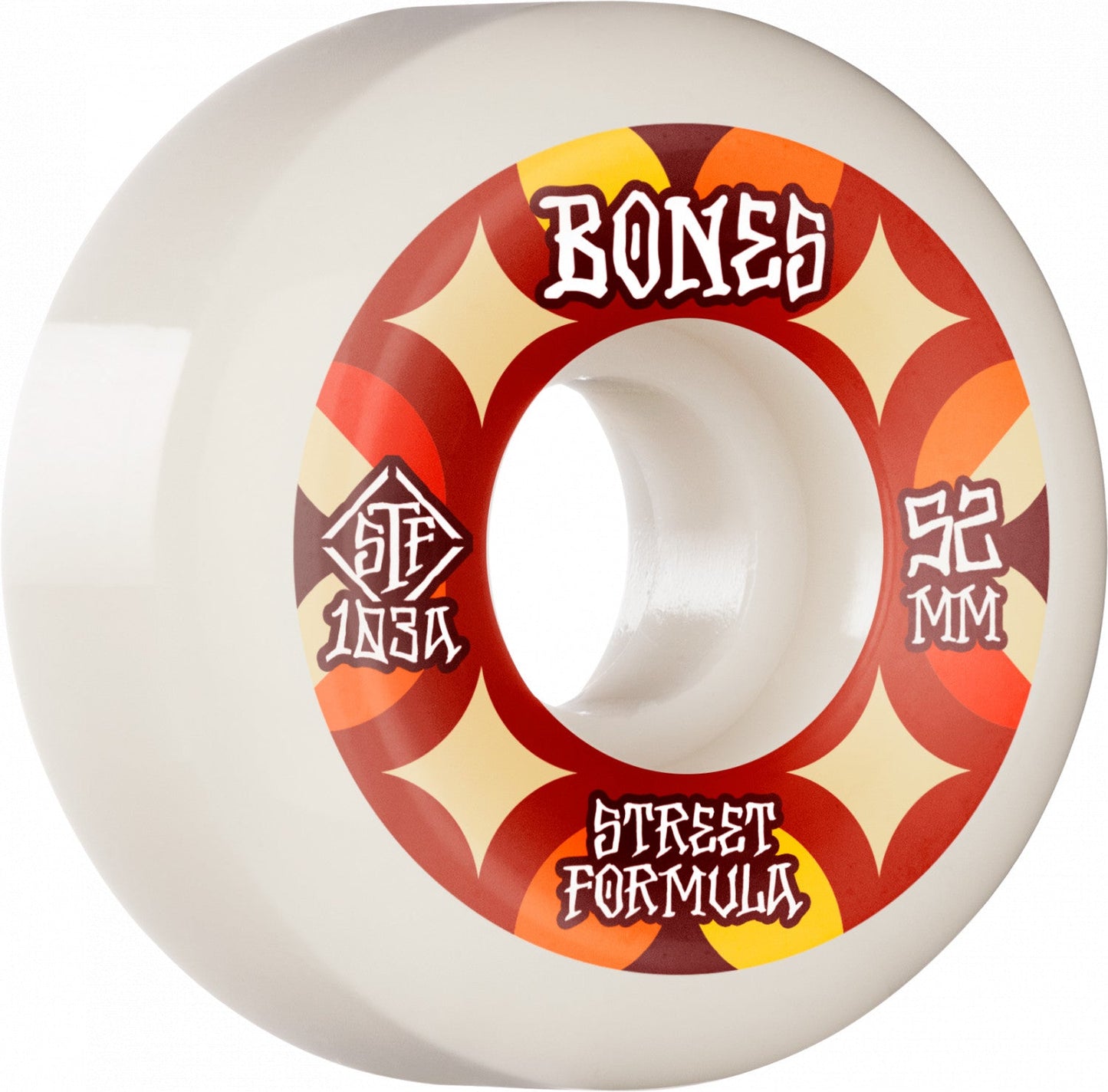 Bones STF Retros V5 Sidecut 52mm 103a Wheels - White (Set of 4)