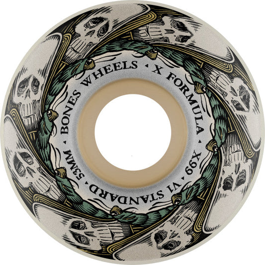 Bones X-Formula Butterfly Effect V1 Standard 53mm 99a Wheels - White (Set of 4)