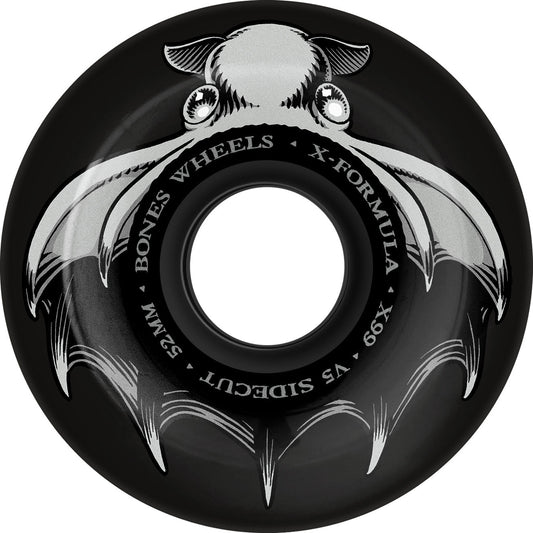 Bones X-Formula Dark Waters V5 Sidecut 52mm 99a Wheels - Black (Set of 4)