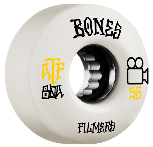 Bones ATF Filmers 56mm 80a Wheels - White (Set of 4) - Bow Shock Marketplace